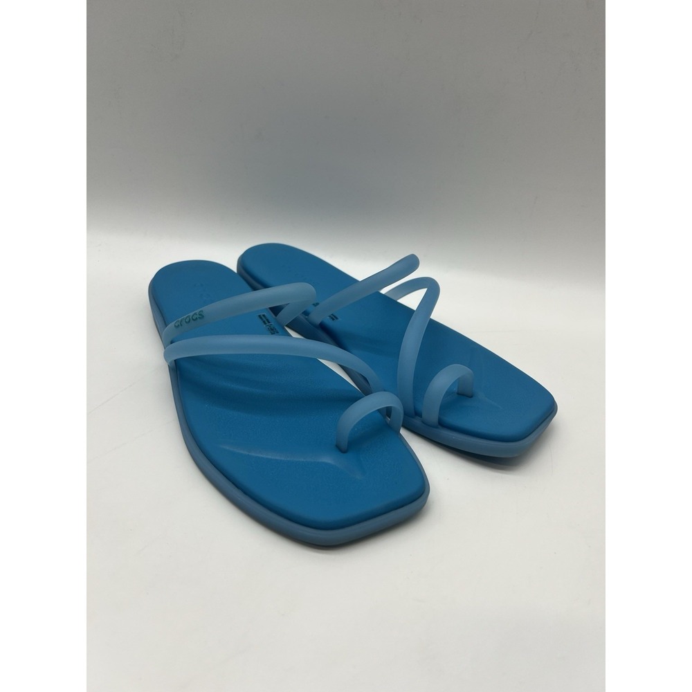 CROCS Miami Women's Frosted Toe Loop Sandal, Flip Flop, Blue - Size 9- NWT's - Picture 3 of 5